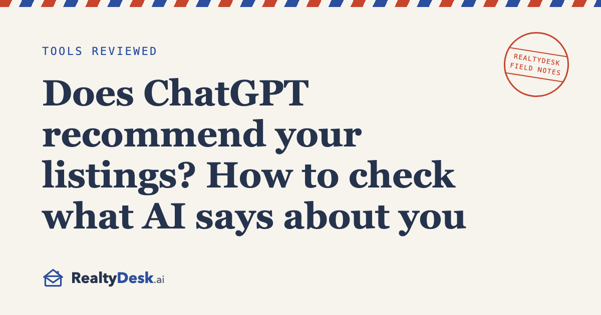 Does ChatGPT recommend your listings? How to check what AI says about you